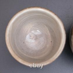 0716a Tatsuzo Shimaoka Japanese Mingei Mashiko pottery Yunomi Tea Cup Set