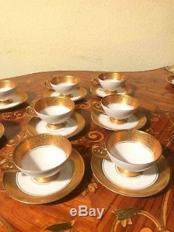 11 Coffee Tea Cup and Saucer Porcelain Set Bavaria Tirschenreuth Germany