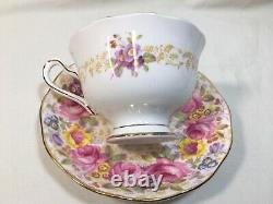(11 Pieces) Royal Albert'Serena' BRUNCH SET (Tea cups/cake plate/sugar/creamer)
