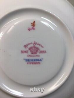 (11 Pieces) Royal Albert'Serena' BRUNCH SET (Tea cups/cake plate/sugar/creamer)