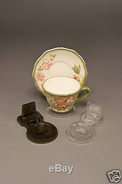 144 New Tea Cup and Saucer Stands (Clear), holders, espresso sets, coffee cups