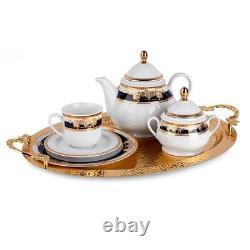 14pc Marie Antoinette Luxury Porcelain Czech Tea Service Set European Tea Set
