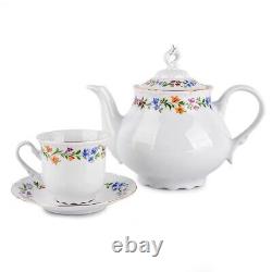 14pc Provence Flowers THUN Czech Porcelain Tea Service Set European Tea Set 14/6