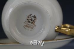 16 Pc VTG Lenox Hamilton Porcelain Presidential Cobalt Tea Cup & Saucer Set