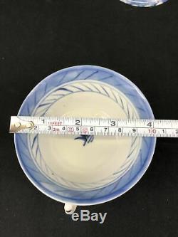 18/19th C Chinese Export Porcelain Blue & White Tea Cup & Saucer (set of2) (#24)