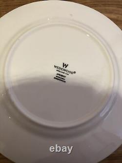 22 Piece Wedgwood Amherst Bone China Tea Set Teapot Cup Saucer Plate Platinum