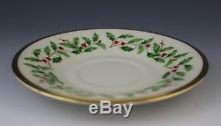 24 Pc Vintage Lenox Christmas Holiday Dimension Porcelain Teacup & Saucer Set