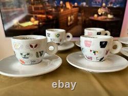 25th Anniversary illy Art Espresso Coffee Cups & Saucers 12 piece New / 70 ml