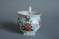 2 Meissen Coffee Tea Cup & Saucer Sets Chinoiserie Rock And Bird Swan Handles