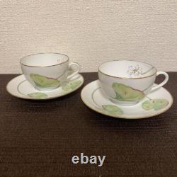 2 Sets HERMES NIL Large Morning Soup Tea Cup & Saucer Porcelain Authentic