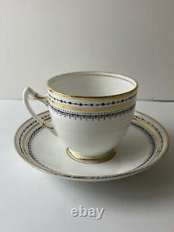 31 Pieces of Vintage White Black and Gold Patterned Royal Albert Crown China