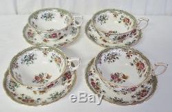 4 Hammersley & Co Asiatic Pheasants Cups & Saucers #6908 Tea Cup Saucer Set H&Co