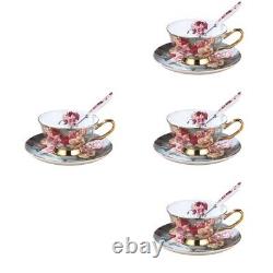 4 Sets Coffee Cup and Saucer Afternoon Tea Ceramics European Style