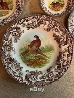 4 Sets Of Spode Woodland set of 5 Teacup Saucer Dinner Tea Set quail pheasant