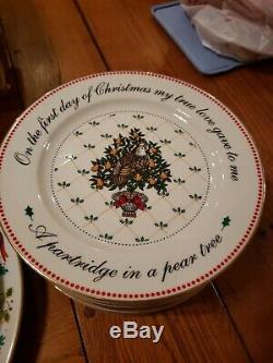 59 pc Domestications 12 Days of Christmas Dinner Plates Bowl Salad Teacup set