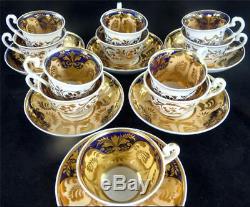 6 SETS C1830 ANTIQUE RIDGWAY PORCELAIN TRIO TEA COFFEE CUP & SAUCERS P. 2/1088 b