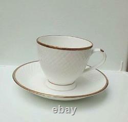 6 pcs Tea & Coffee Cup With 6 Pcs Saucer Set Of White Bone China 10 x 9 x 8 Cms
