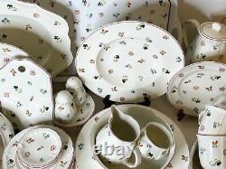 71 pc Set VILLEROY & BOCH Petite Fleur Plate Bowl Cup Mug Serving Coffee Tea Pot