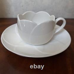 Alessi Italy Tulip Bone China Teacup & Saucer by Dezso Ekler 2007 Set of 2