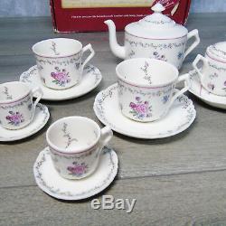 American Girl Pleasant Company SAMANTHA TEA SET 15PC Teapot Tea Cups Sugar Cream