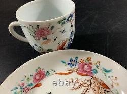 Antique 18th/19th Chinese Export Porcelain Famille Rose tea sets plate cup1153B4