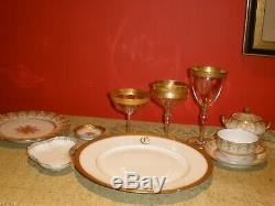 Antique C Ahrenfeldt Limoges CA France 4 Tea Cups & 4 Saucers 8 piece Set 1900