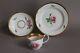 Antique Coffee Tea Cup Saucer Plate Set 1st Meissen Red Pink Rose 1924C