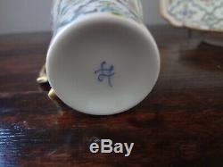 Antique Sevres Marked Hand Painted Tea Cups, Saucers & Tray Set