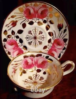 Antique Spode Copelands Cabbage Roses Tea Cup Set Pattern 3886