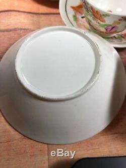 Antique Tea Cup & Saucer Set (10 Piece) Chinoiserie Tea Party Design 13L