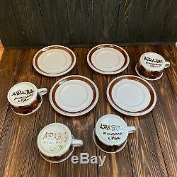 Arabia Finland Rosmarin Anemone Brown vintage teacup set plate pottery