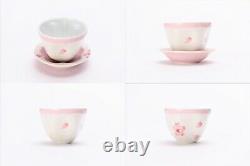 Arita ware Tea Cup& Saucer full set Sakura Cherry Blossom Pink Tasei-gama Japan
