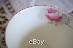 Art Deco Shelley Porcelain Pink Phlox Pattern Tea Set 6 Tea Cup Trio & More 19pc
