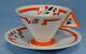 Art Deco Shelley VOGUE Orange trim teacup set pattern 11439 superb condition