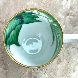 Authentic HERMES Coffee Cup & Saucer Passifolia Tableware Green Botanical withBox