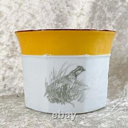 Authentic HERMES Morning Cup & Saucer Griffon Korthals Dog Yellow Porcelain