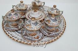 Authentic Turkish Totally Handmade Copper Coffee Serving Set UNIQUE Coffee Cup