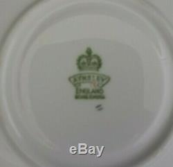 Aynsley Floral J A Bailey Signed Yellow Teacup Saucer Set 1028 England