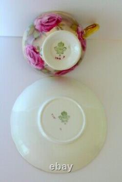 Aynsley Pink Cabbage Rose Bone China Tea Cup & Saucer Set