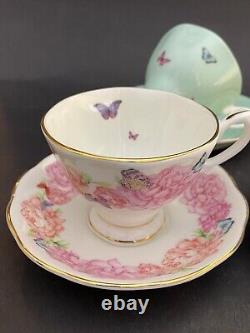 BOXED Royal Albert Miranda Kerr Set Of 4 Tea Cups & Saucers Blessings Gratitude