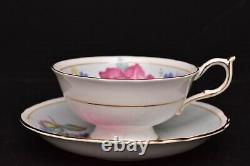 Beautiful Paragon Pink Cabbage Rose Tea Cup & Saucer Set
