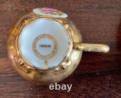 Beautiful Vintage Bondware Gold Tone Romantic Couple Tea Set Foreign