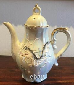 Beautiful Vintage Dragonware Moriage Dragon Tea Set, Musical Teapot