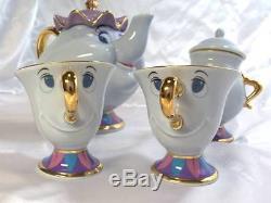 Beauty and the Beast Mrs. Potts and Chip Tea Set Tokyo Disney Resort Limited NEW
