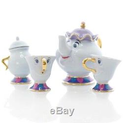 Beauty and the Beast Tea Cup Set Mrs Potts Teapot Sugar Bowl Pot gifts Au usa