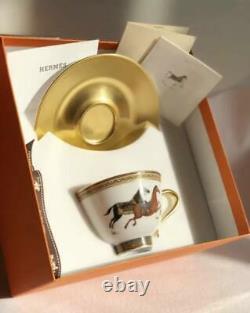 Brand New Hermes Cheval d Orient tea coffee Cup Saucer Tableware Authentic