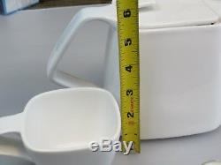 Bredemeijer Wing Modern Bone China Tea Set -Teapot -Sugar Bowl -4 x Cup/Saucer