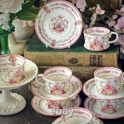 Brown Westhead Moore CAULDON Porcelain Tea Set England K/4400'Souvenir' Antique