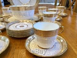 Brown Westhead Moore Cup And Saucer Tea Set Ribbon Handle Circa 1859-1862