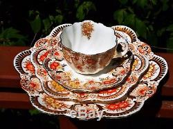 C. 1891 RARE! Pre-Paragon Star Personal H. & J. Aynsley Mark TRIO Tea cup Set